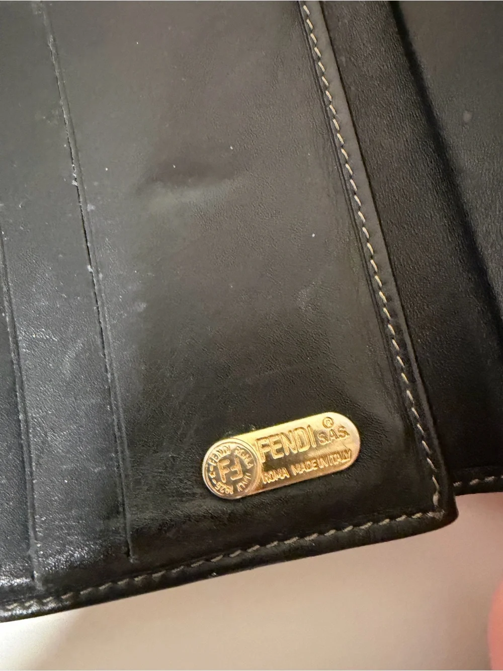 Vintage Fendi Brown & Black FF Canvas Wallet - Picture 5 of 8